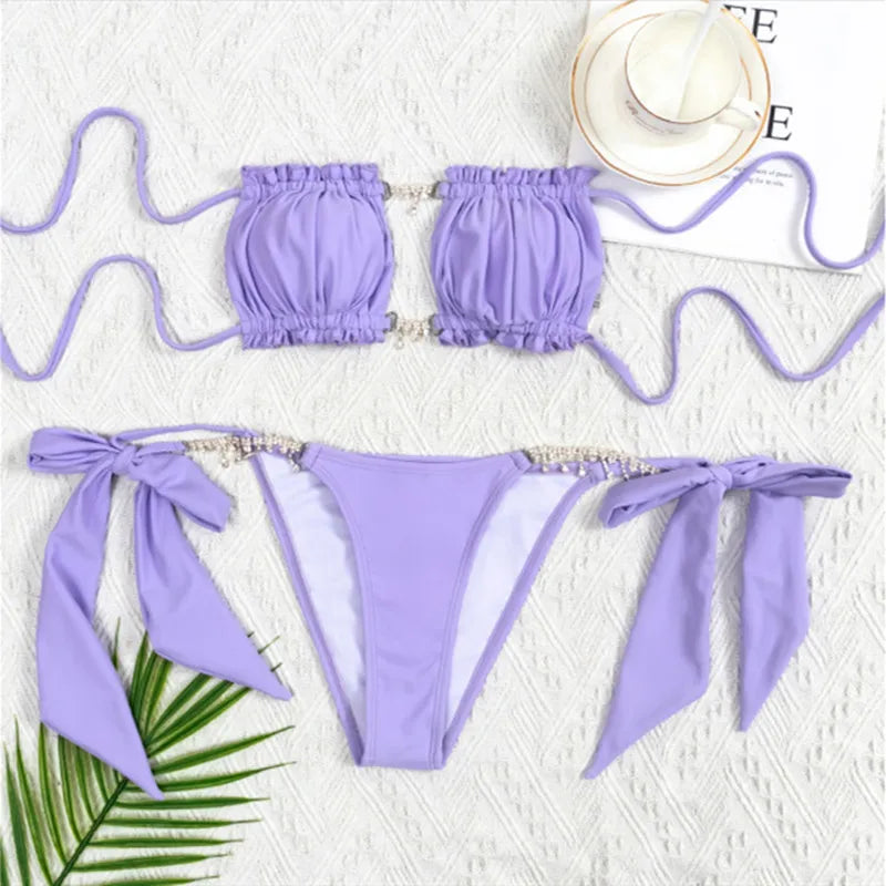 Brittany Crystal Diamond Rhinestone Bikini
