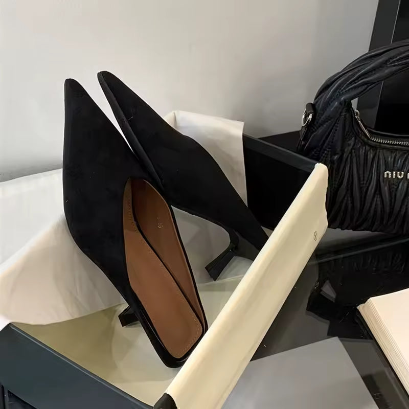 Charlotte Mini Heel Slide On Shoe