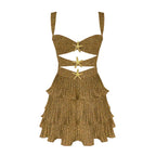 Women’s Geometric Print Two-Piece Beach Cover-Up Skirt Set