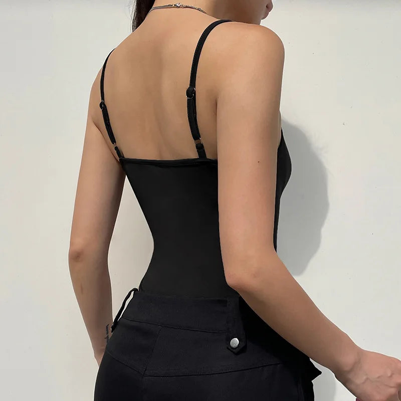 Sexy Spaghetti Strap Bodysuit