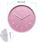 8-Inch Pink Wall Clock