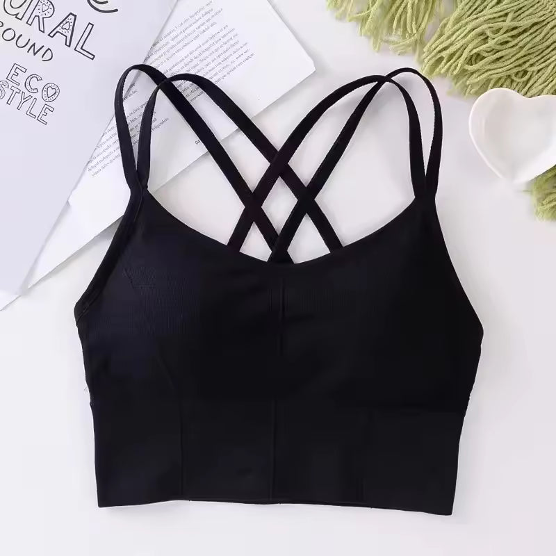 Women's Tank Sports Bra Top with Pad