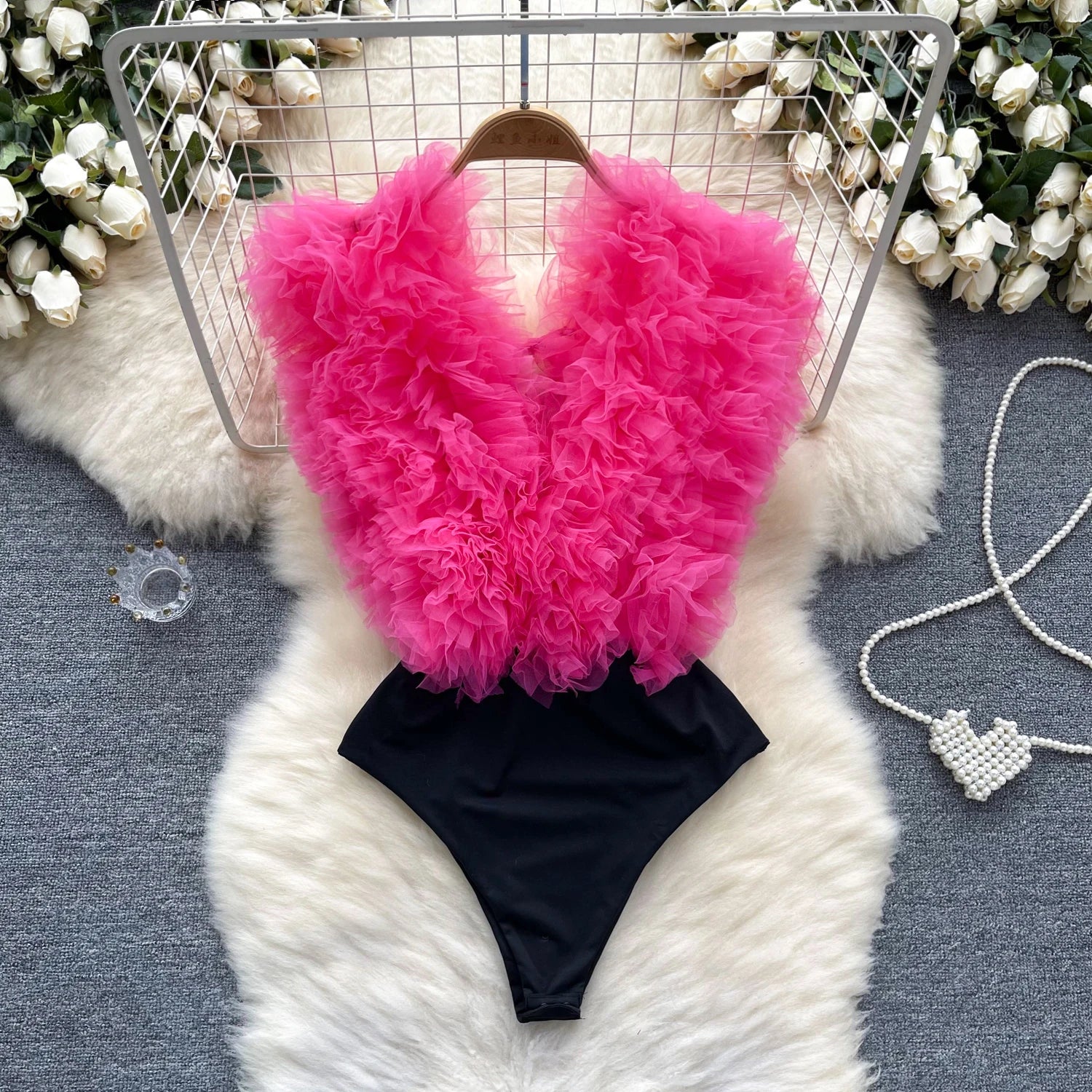 Bloom Boldly in Our 3D Floral Bodysuit