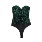 Nina Sequins Strapless Bodysuit