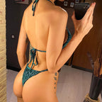 Leopard Pearl Mini Micro Thong Bikini Set Weeknd Shop Online