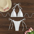 Flirty White 2-Piece Bow Bikini Set - Women Swimwear - Weeknd Shop Online 