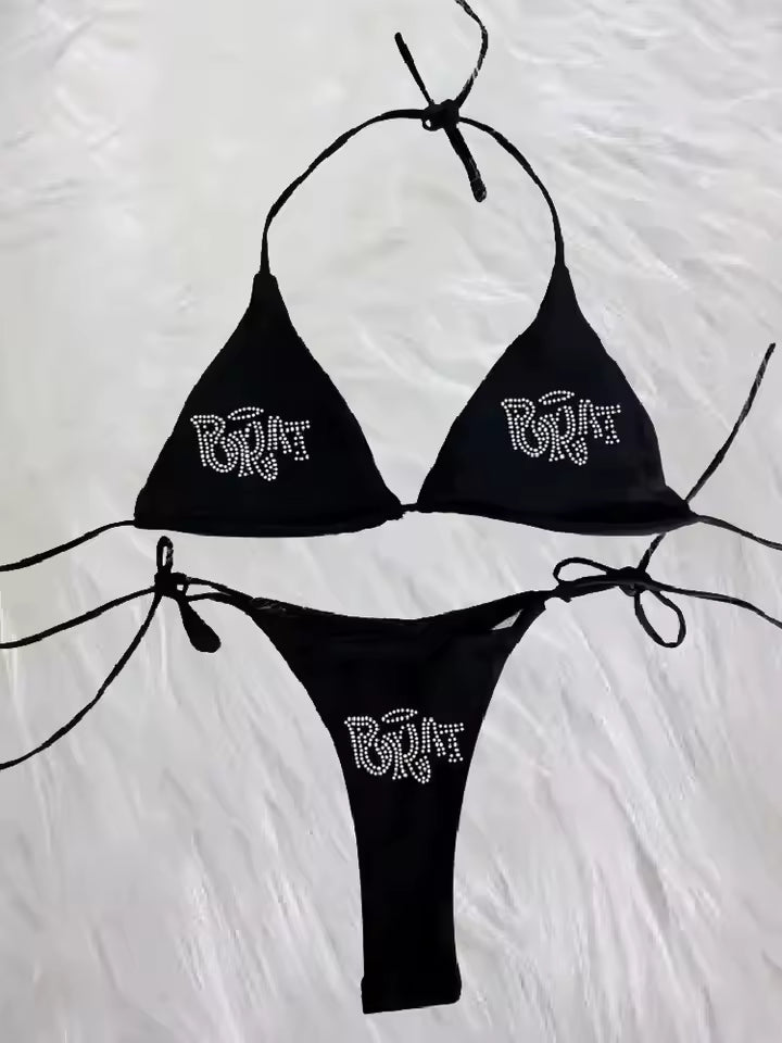 Doll Inspired Gothic Bikini Set