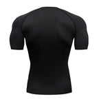 Men's Spider Print Compression Shirt – Quick-Dry, Breathable Gym Tee
