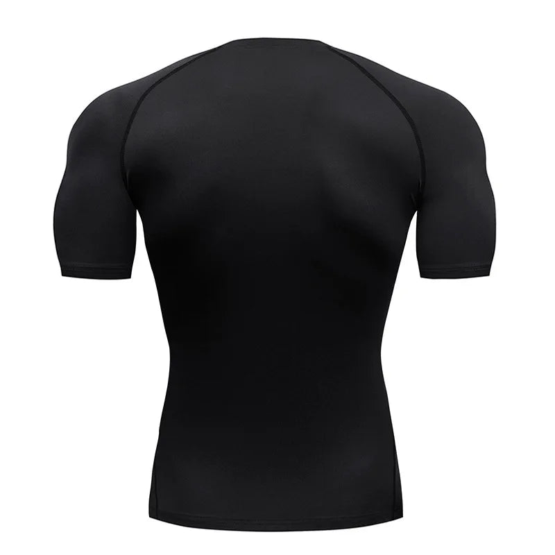 Men's Spider Print Compression Shirt – Quick-Dry, Breathable Gym Tee