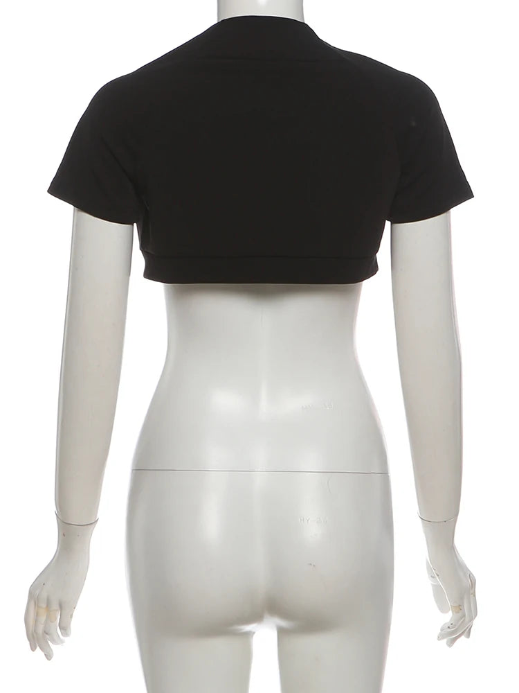 O Neck Knit Cotton CropTop Sweater