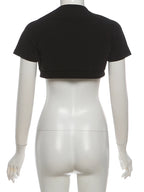 O Neck Knit Cotton CropTop Sweater