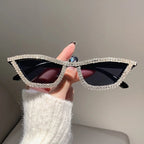 "Caked up" Rhinestone Cateye Sunglasses