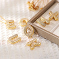 Personalized A-Z Balloon Letter Necklace – Gold-Plated Zircon Pendant on Minimalist Collarbone Chain Weeknd Shop Online