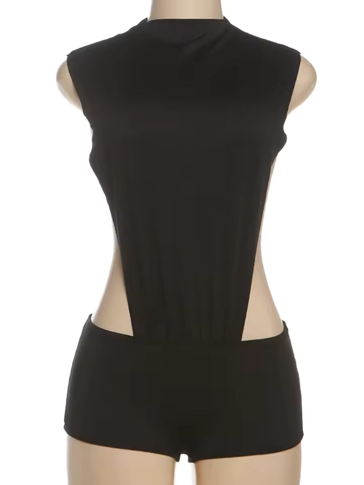 "Spend that" O Neck Sleeveless Romper