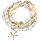 7-Piece Bohemian Anklet Set – Starfish & Shell Pendant Multilayer Bracelets