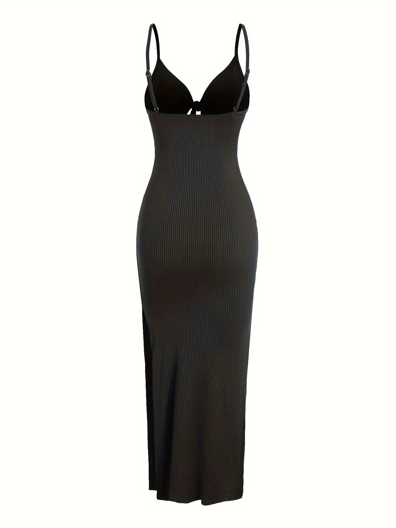 Cristi Knit Front Tie Spaghetti Strap Dress