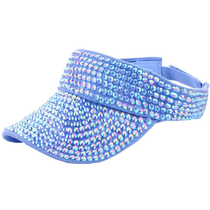 Rhinestone Visor Hat