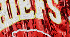 Oversized "Kansas City Chiefs" Sequins Straight T-Shirt Dress