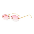 "Ms.Fadi" Oval jRimeless Sunglasses