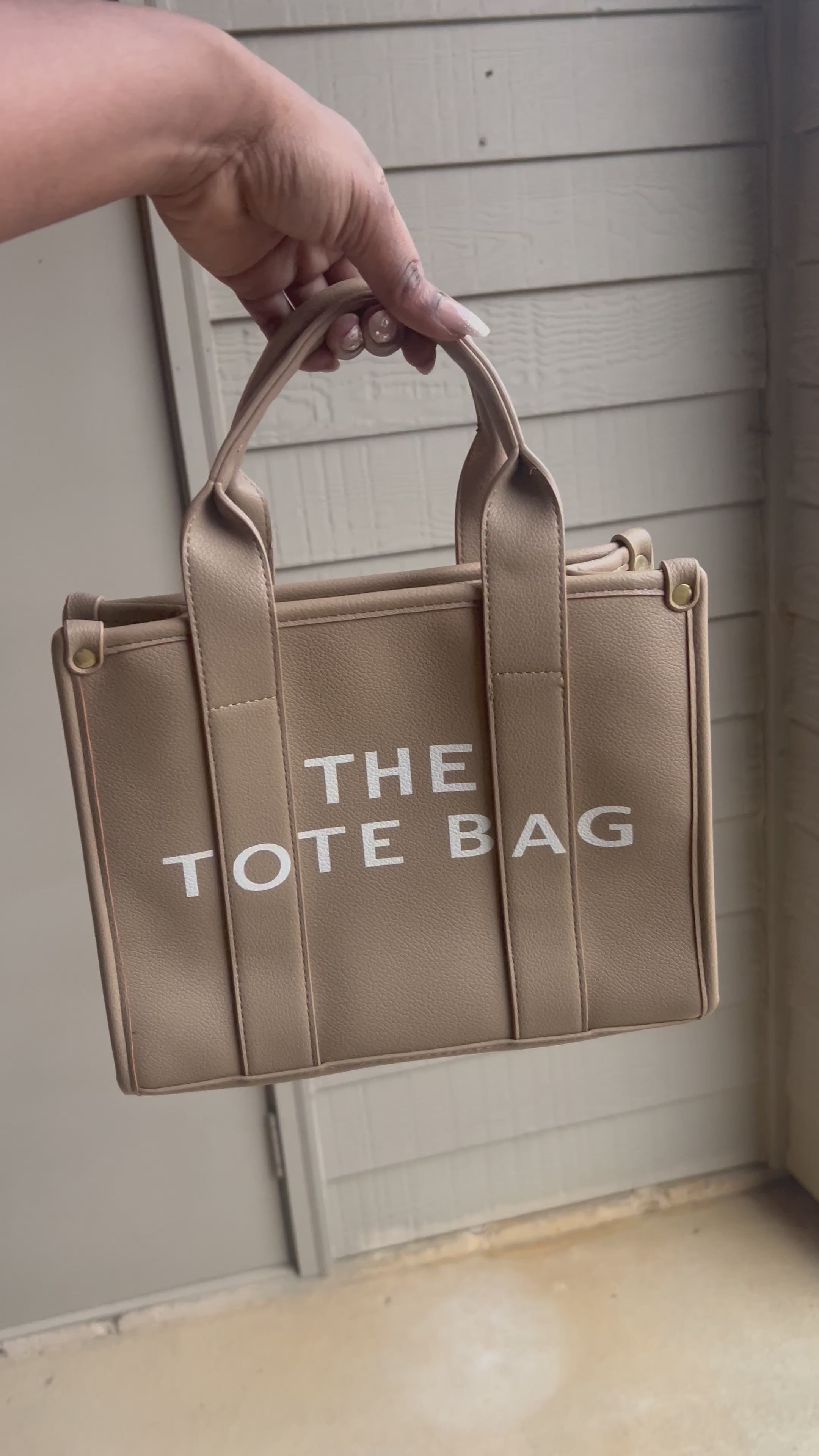 The Tote Bag for Women – Beige Trendy PU Leather Handbag