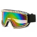 Windproof Oversize Rhinestone Goggle Weekend Shade Sunglasses
