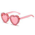Heart Shape Rhinestone Sunglasses Weekend Shade Sunglasses