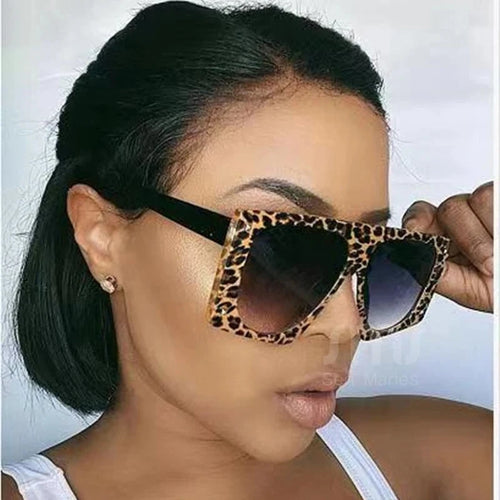 "Vacation" Oversize Square Sunglasses Weekend Shade Sunglasses