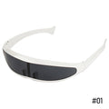 Futuristic Narrow Cyclops Visor Sunglasses Weekend Shade Sunglasses
