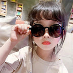"Meow" Kids Cat Shape Plastic Frame Sunglasses