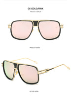 "Miami Nights"  Retro Square Men Sunglasses