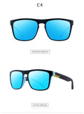 Polarized Men Square Plastic Frame Sunglasses Weekend Shade Sunglasses