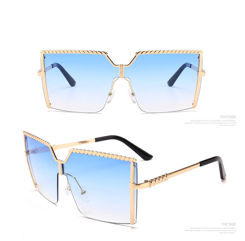 "I Ride Fly" Oversize Square Sunglasses Weekend Shade Sunglasses