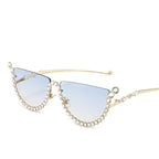 LA Rhinestone Semi Fashion Sunglasses