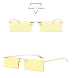 Retro Skinny Square Sunglasses