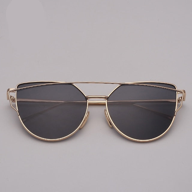 Cat Eye Retro Reflective Sunglasses