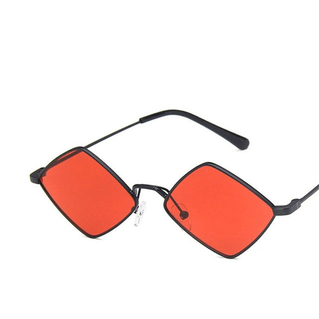 Retro Red Cateye Round Sunglasses