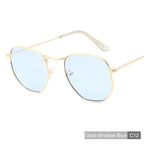Round Retro Metal Frame Sunglasses