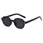 Oval Small Trendy Fashion Plastic Sunglasses