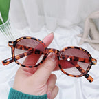 Oval Small Trendy Fashion Plastic Sunglasses