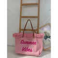Summer Vibes Beach Tote Bag Weekend Shade Sunglasses