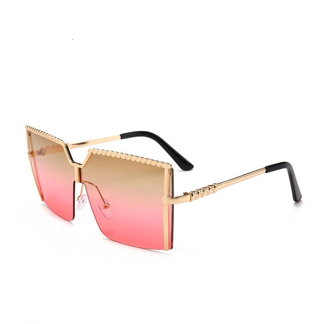 "I Ride Fly" Oversize Square Sunglasses