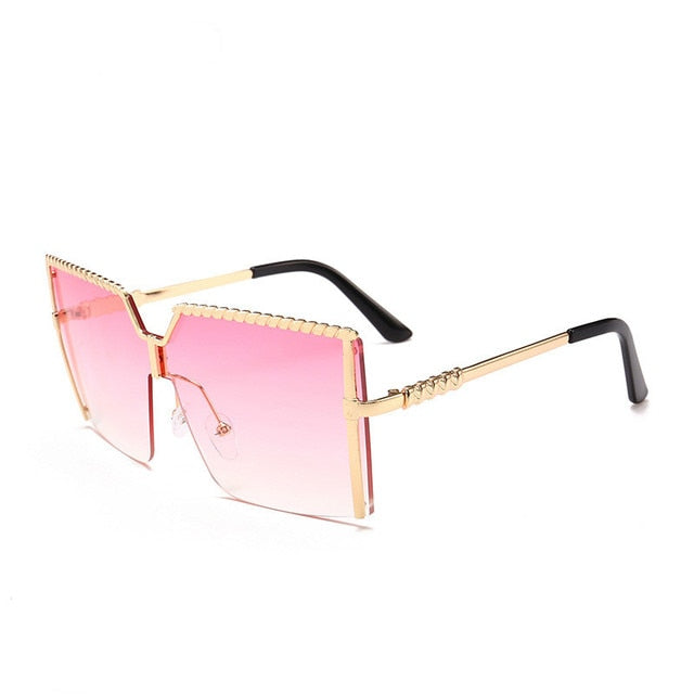 "I Ride Fly" Oversize Square Sunglasses