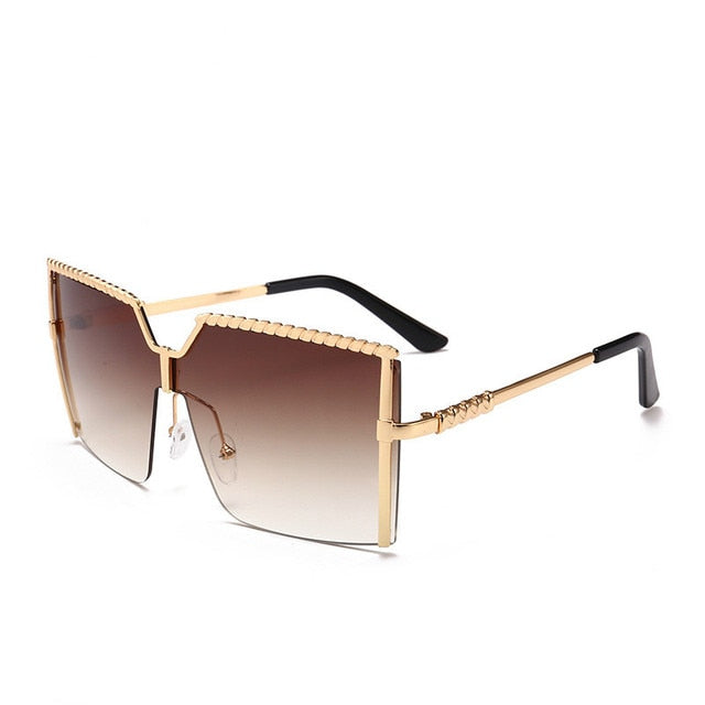 "I Ride Fly" Oversize Square Sunglasses