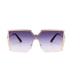 "I Ride Fly" Oversize Square Sunglasses