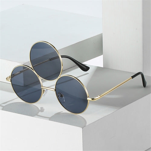 "My Third Eye" Round Reflective 3 Lens Frame Sunglasses Weekend Shade Sunglasses