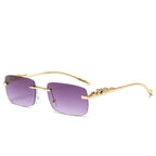 "Mr.Clean" Rimless Square Sunglasses