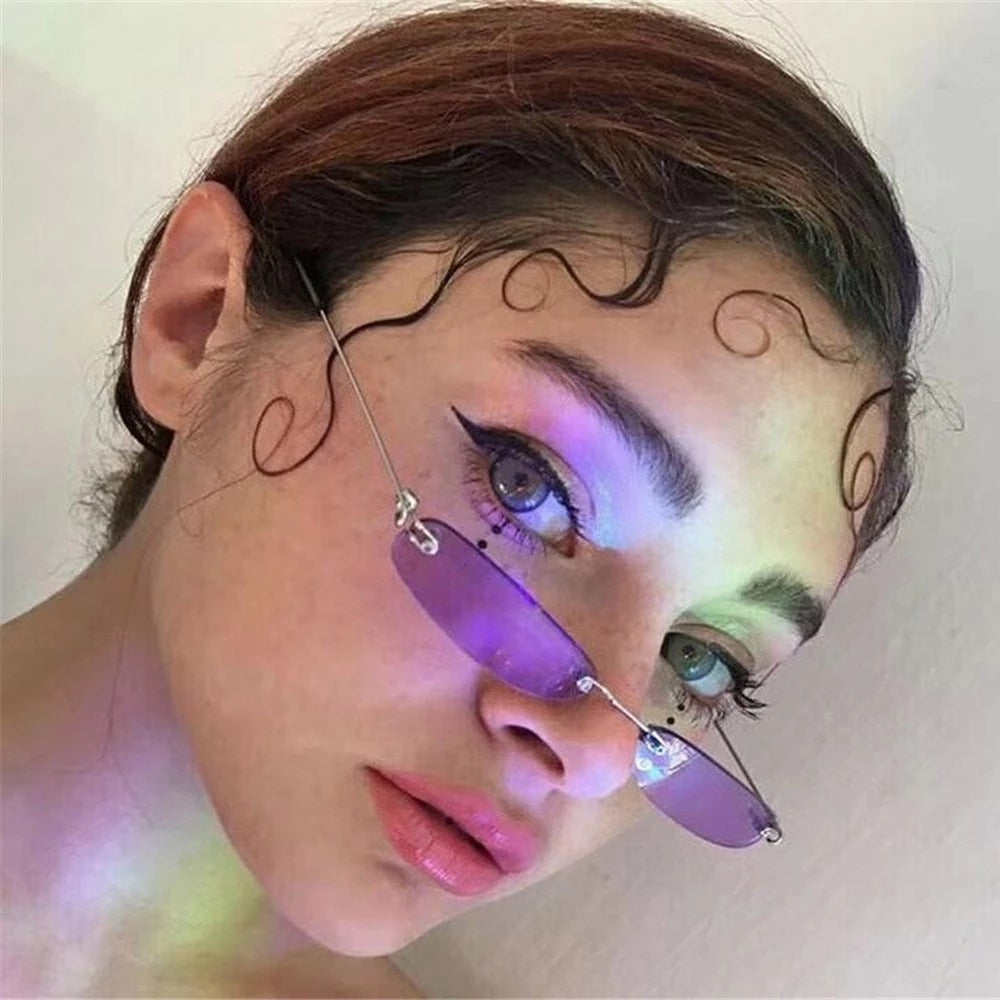 New Fashion Rimless Tiny Sunglasses