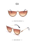LA Rhinestone Semi Fashion Sunglasses Weekend Shade Sunglasses