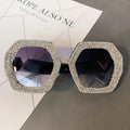 "Kendal" Glitter Oversize Round Sunglasses Weekend Shade Sunglasses