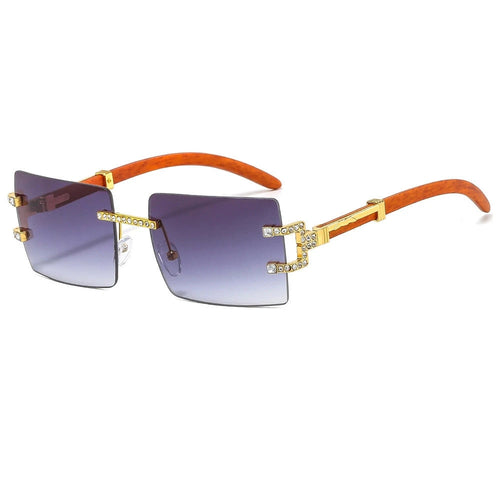 "Solo Dolo" Rimless Square Glasses Weekend Shade Sunglasses